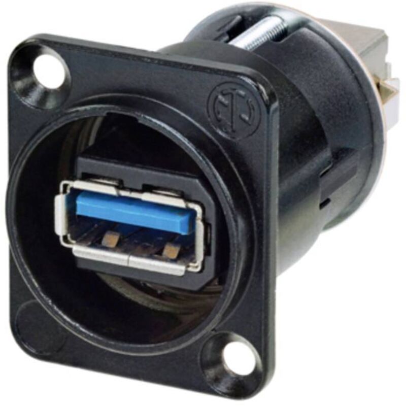 foto del prodotto presa passante usb 3.0 reversibile presa passante nausb3-b neutrik contenuto 1 pz.