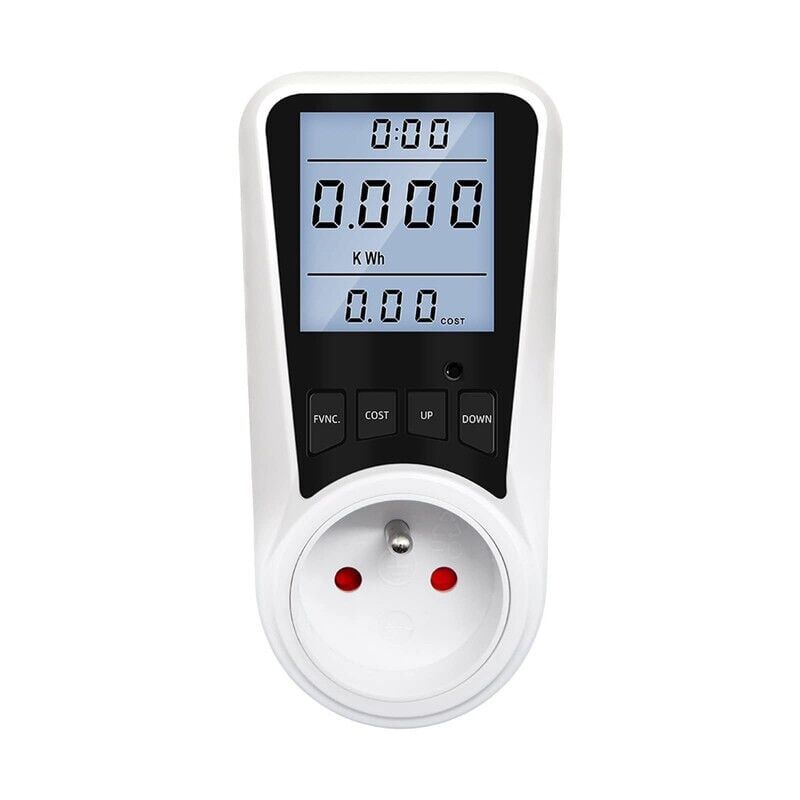 foto del prodotto presa per contatore di energia elettrica con 7 modalit , max 3680 w, presa per contatore di energia, contatore di energia con schermo lcd per il