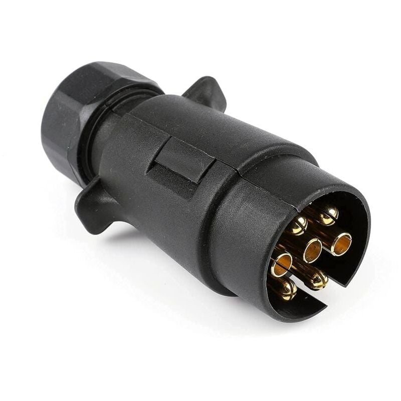 foto del prodotto presa per rimorchio maschio a 7 pin spina per gancio di traino a 7 pin per rimorchi per auto roulotte biciclette