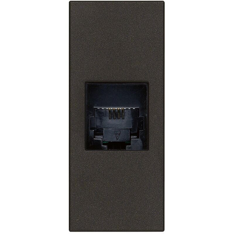 foto del prodotto presa rj11 vimar linea 1 modulo 6 posizioni 4 contatti nero 30320.g