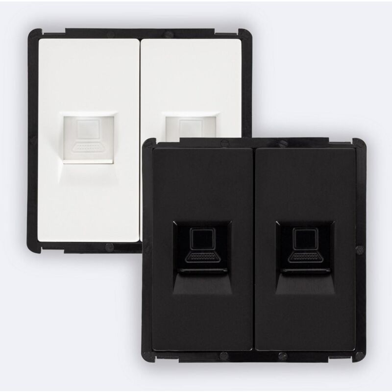 foto del prodotto presa rj45 cat 6 doble internet modern bianco