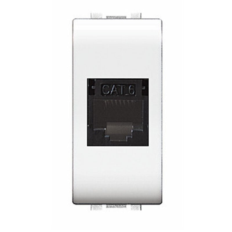 foto del prodotto presa rj45 cat.6 utp mylife bianco elettrocanali cod. ecl4087wh 