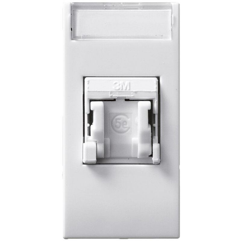 foto del prodotto presa rj45 cat6 utp domus s44 colore ral 9010 1 modulo ave 441029c6