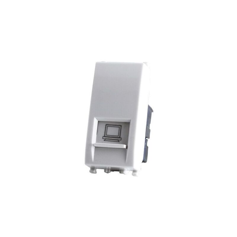 foto del prodotto presa rj45l vimar plana bianca compatibile