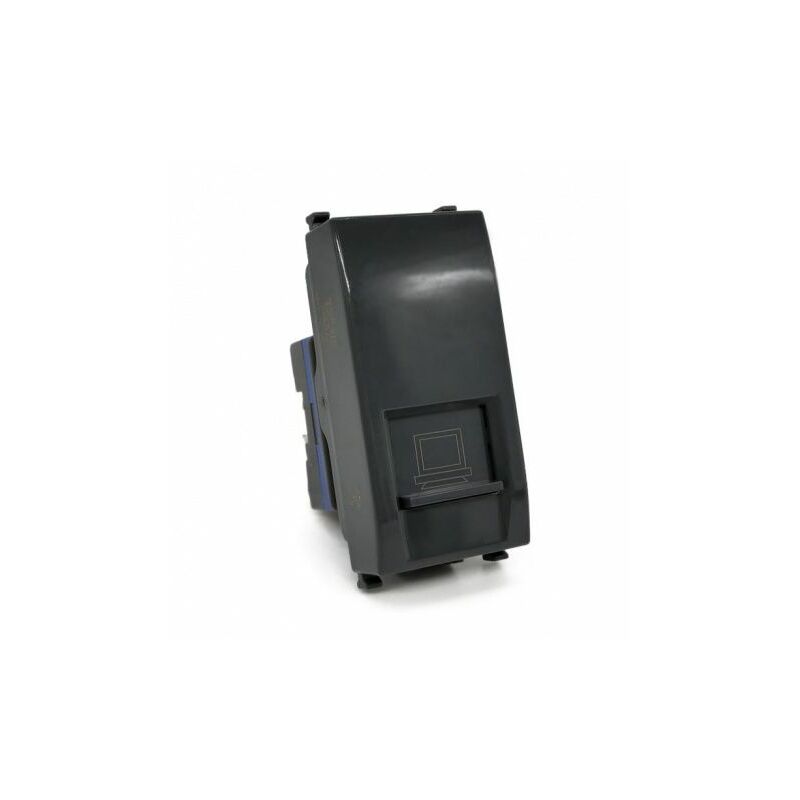 foto del prodotto presa rj45l vimar plana nera compatibile