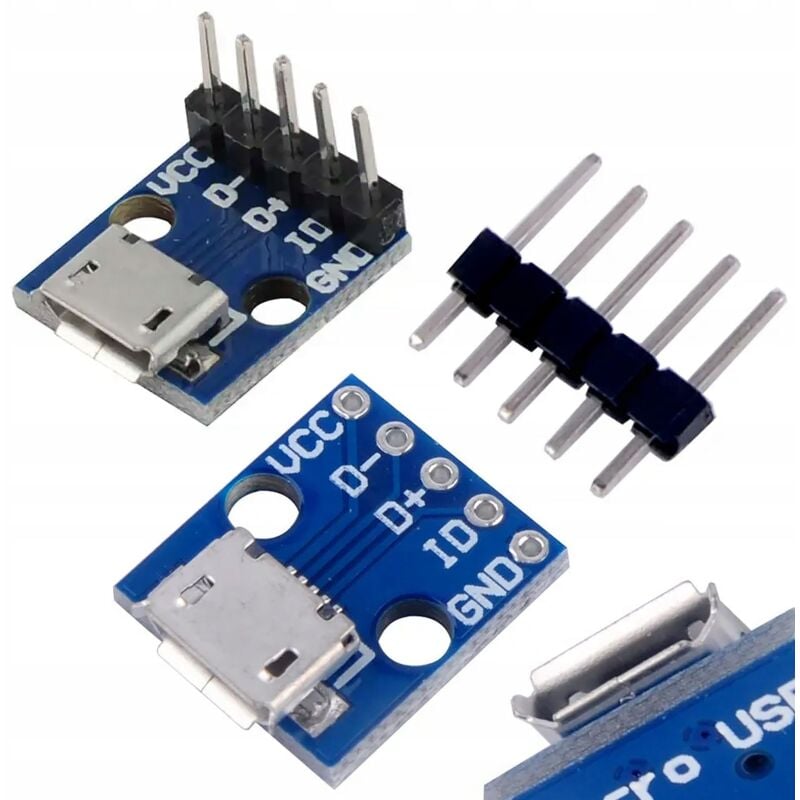 foto del prodotto presa rosfix micro usb a 5 pin saldata al pcb