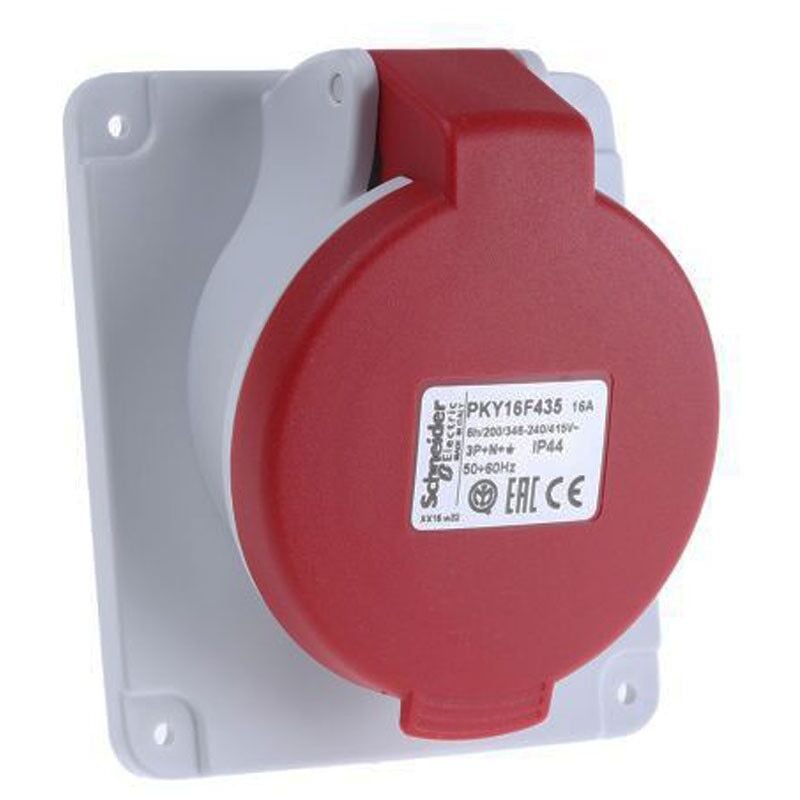 foto del prodotto presa schneider industriale incasso 3x16a nt 400v rossa pky16f435
