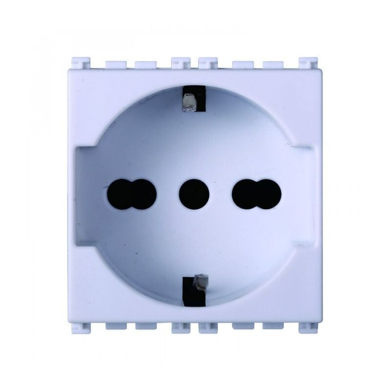 foto del prodotto presa schuko 2p t 16a colore bianco compatibile con vimar arke - ettroit