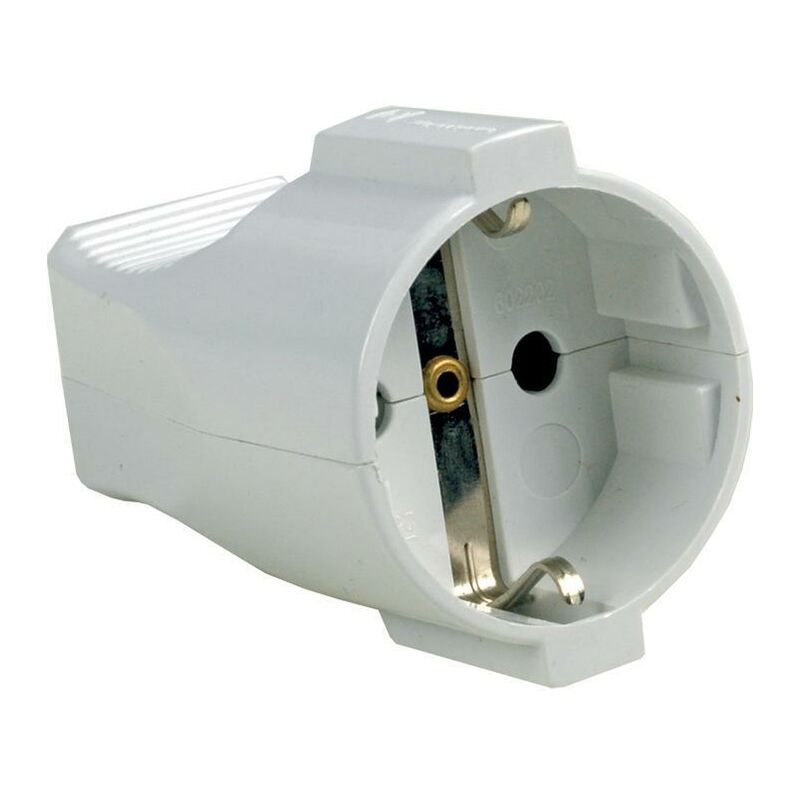 foto del prodotto presa schuko 2p t 16a mobile colore bianco maurer