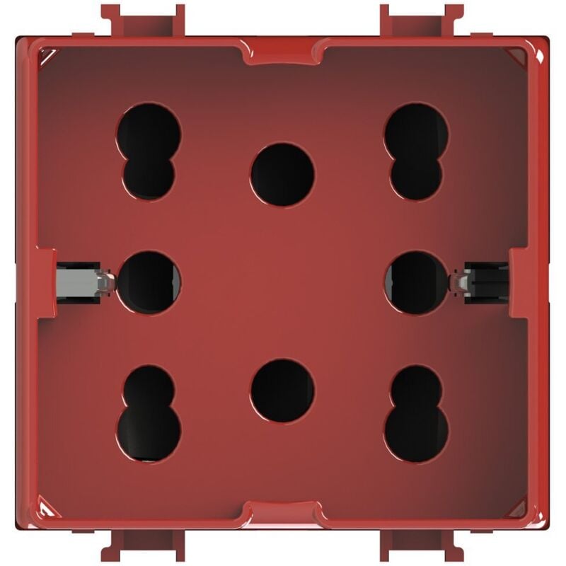 foto del prodotto presa schuko 4box side per serie bticino matix rossa 2 moduli 4b.amr.h21