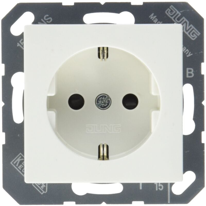 foto del prodotto presa schuko a 1520 bf ki ww alpinweiss serie a serie as presa 4011377057647 jung