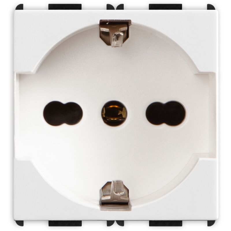 foto del prodotto presa schuko bipasso 2p t 16a p40 bianco serie pixia master 11170