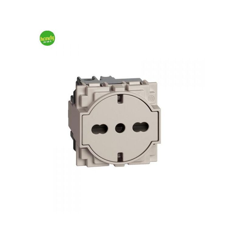foto del prodotto presa schuko bipasso bticino living now 2p t 10 16 a 230 v sabbia