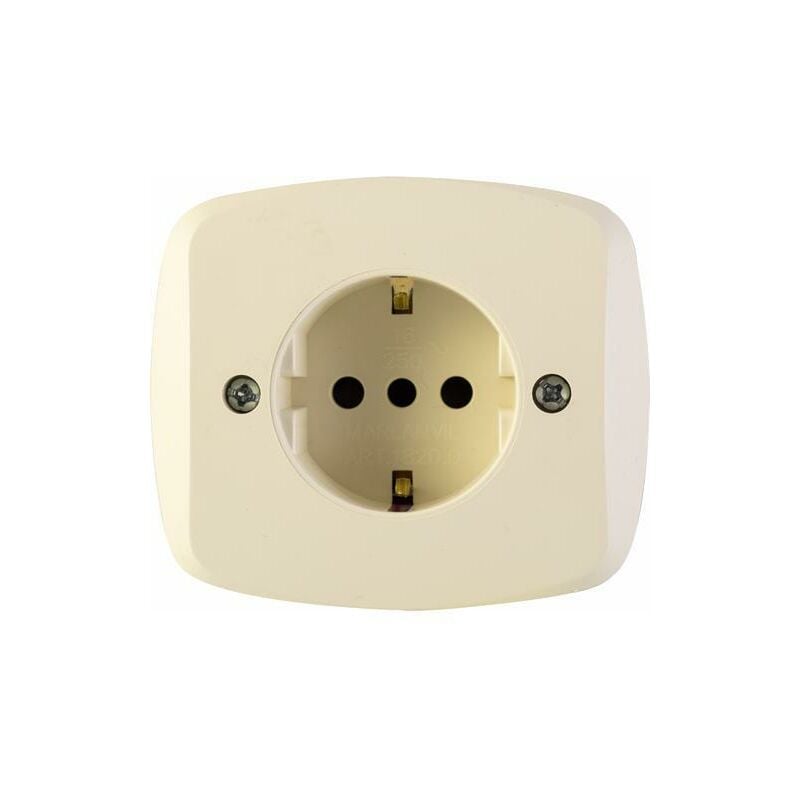 foto del prodotto presa schuko incasso basic 10 16a avorio maurer