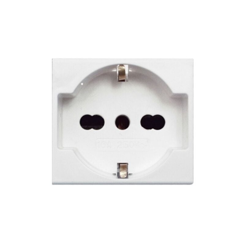 foto del prodotto presa schuko unel bipasso universale 10 16a per serie ave banquise sistema 45 45b90 15ts