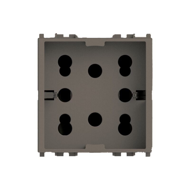 foto del prodotto presa side bipasso e schuko compatibile vimar arke metal 4b.v19m.h21 4 box