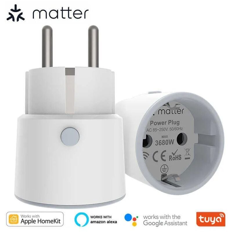 foto del prodotto presa smart matter wifi 16a con misurazione di energia tuya