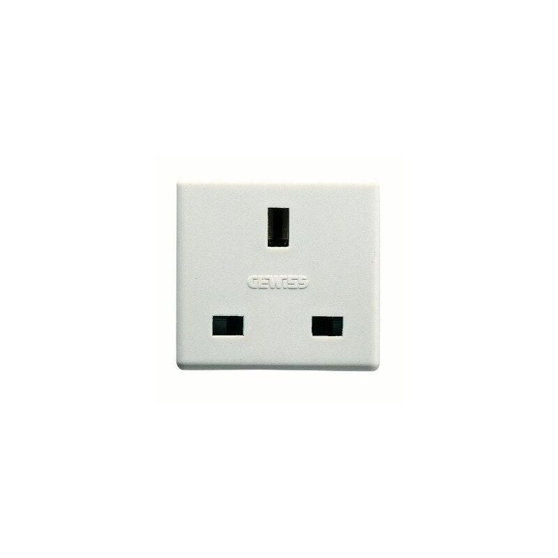 foto del prodotto presa standard inglese 250v ac 2p t 13a 2 moduli system white
