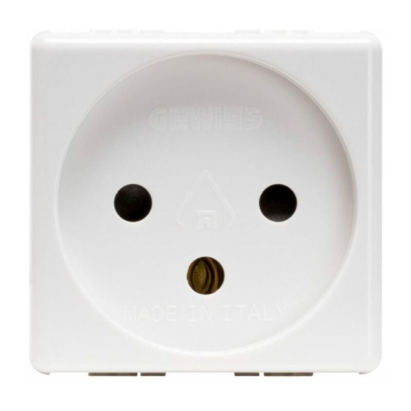foto del prodotto presa standard israeliano 250v ac 2p+t 16a 2 moduli system white