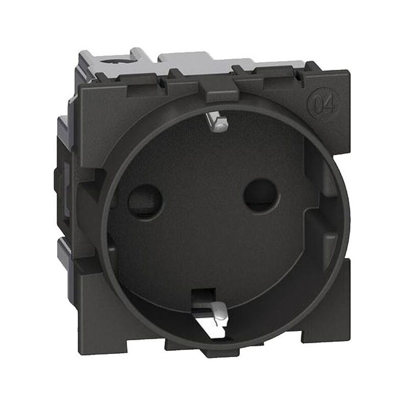 foto del prodotto presa standard tedesca bticino living now colore nero kg4141
