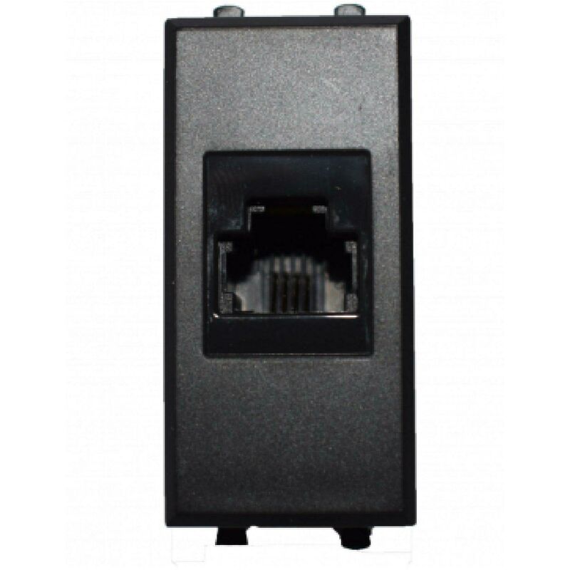 foto del prodotto presa telefonica ave tekla rj11 colore nero 1 modulo 445024