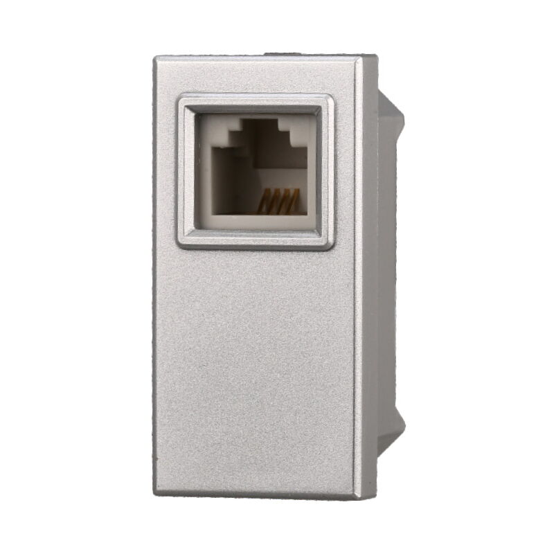 foto del prodotto presa telefonica rj11 grigia compatibile anche con bticino axolute