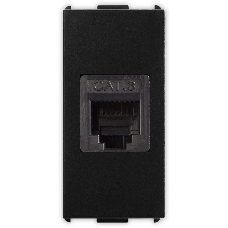 foto del prodotto presa telefonica rj12 1 plug 6-6 nero serie pixia master 14216
