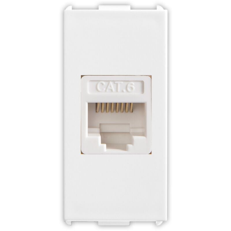 foto del prodotto presa telefonica rj45 cat.6 non schermato bianco pixia master 11220