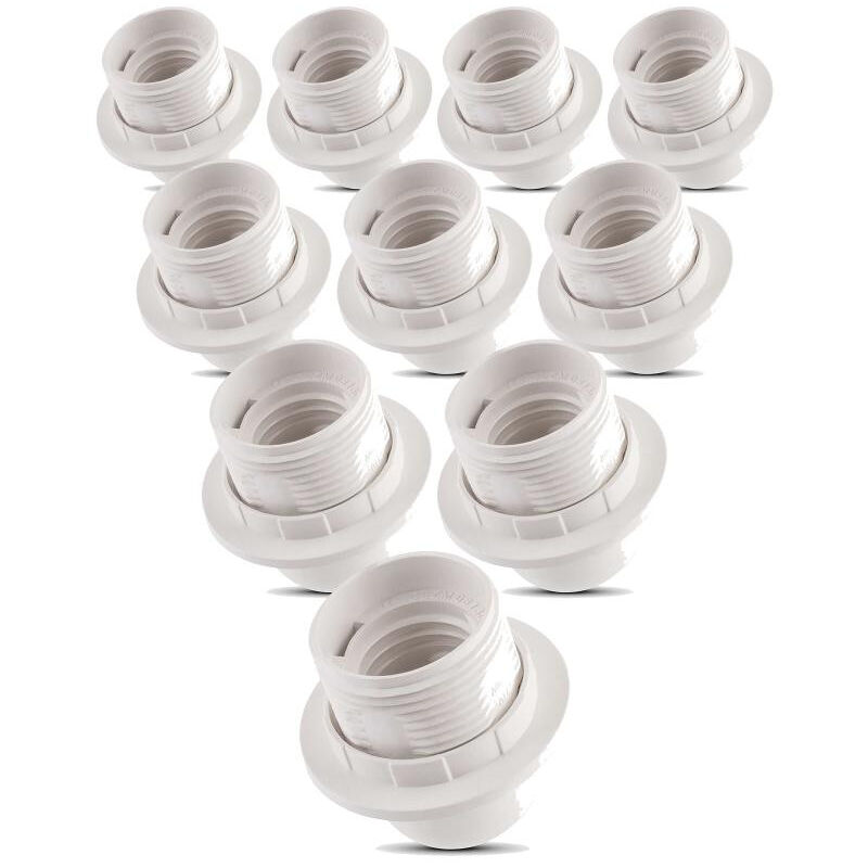 foto del prodotto presa termoplastica bianca e27 lot de 10