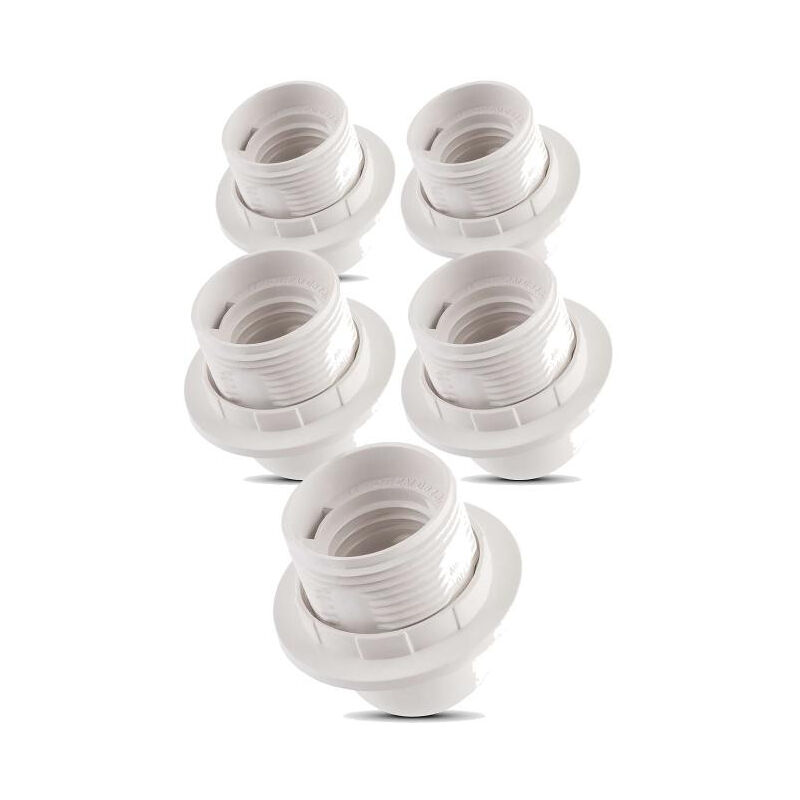 foto del prodotto presa termoplastica bianca e27 lot de 5