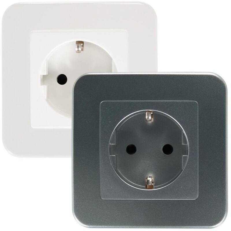 foto del prodotto presa tipo f schuko classic argento