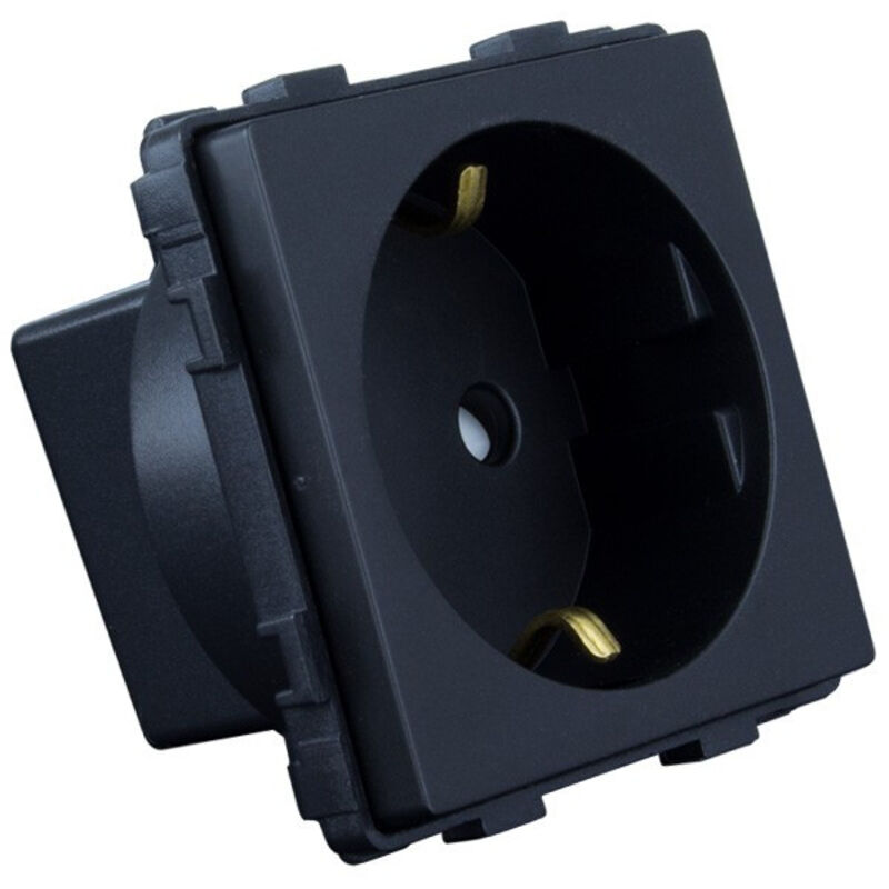 foto del prodotto presa tipo f schuko modern nero