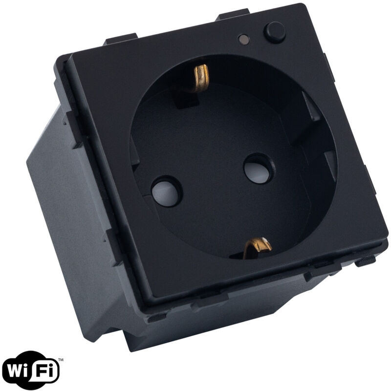 foto del prodotto presa tipo f schuko wi fi modern nero