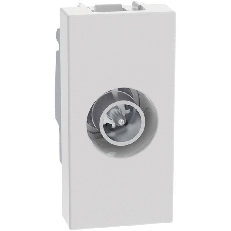 foto del prodotto presa tv coassiale passante terminale bticino matixgo 1 modulo bianco jw4202p10