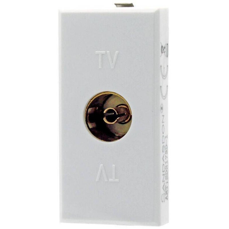 foto del prodotto presa tv femmina bianco connettore compatibile bticino axolute - - trade shop traesio