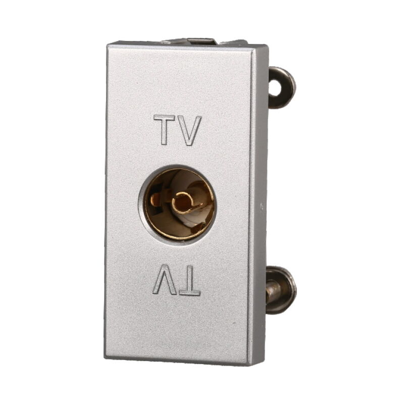 foto del prodotto presa tv femmina grigia compatibile anche con bticino axolute