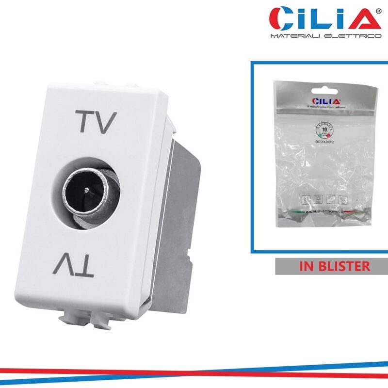 foto del prodotto presa tv maschio mtx bianco cilia