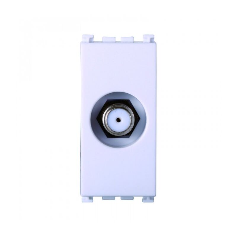 foto del prodotto presa tv sat a vite satellitare tipo f colore bianco compatibile con vimar arke ettroit
