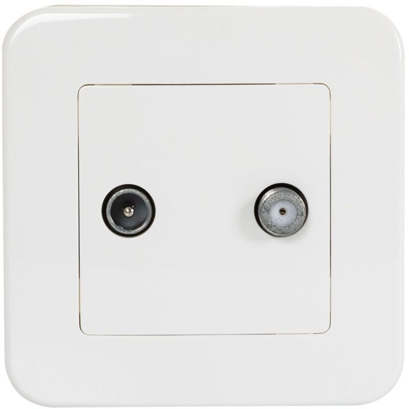 foto del prodotto presa tv sat classica bianco