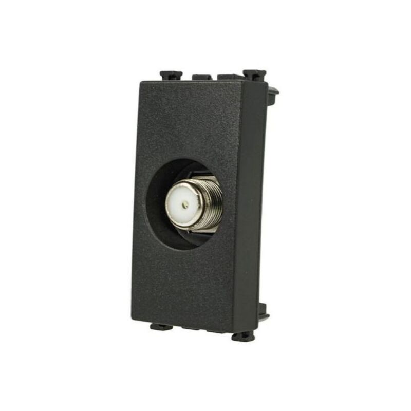 foto del prodotto presa tv sat satellitare tipo f nero compatibile vimar arke 