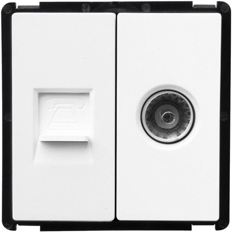 foto del prodotto presa tv telefono modern bianco
