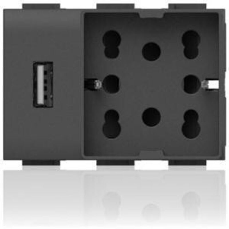 foto del prodotto presa unika usb per bt livinglight antracite 4 box cod. 4blh21usb 