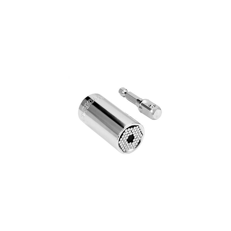 foto del prodotto presa universale 3 8 7 19mm in acciaio al cromo vanadio lucido con adattatore