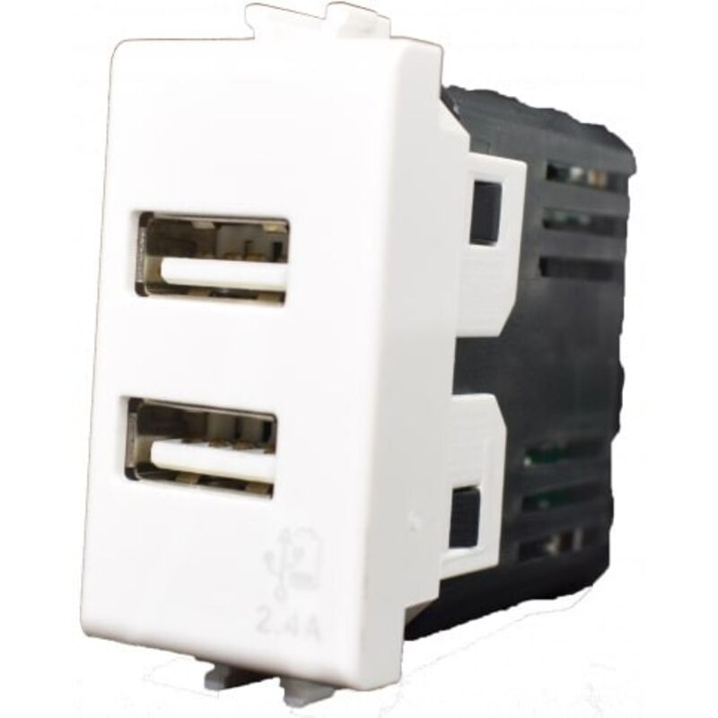 foto del prodotto presa usb 2.4a per bticino matix 4 box cod. 4b.am.usb.24 