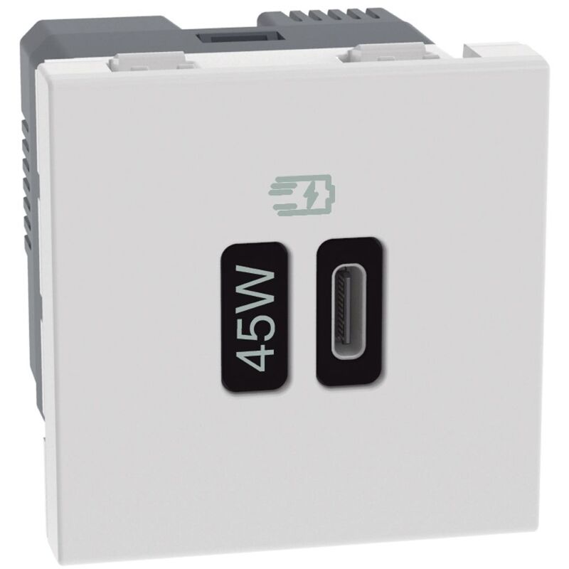 foto del prodotto presa usb c bticino matixgo 45w 2 moduli bianco jw4294c