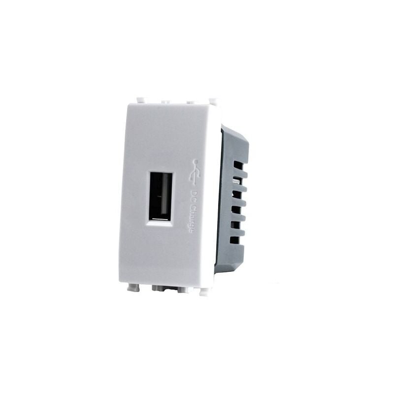foto del prodotto presa usb singola 2a vimar plana bianca compatibile