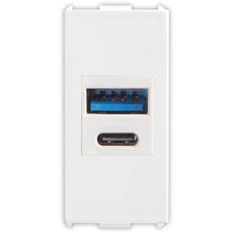 foto del prodotto presa usb tipo a c 240vac fino a 20w bianco pixia master 11212ac
