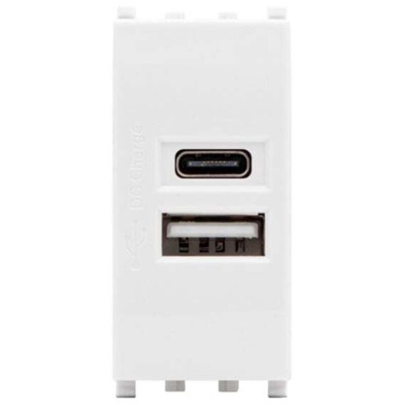 foto del prodotto presa usb tipo 'c' - compatibile vimar plana - 1 modulo - tot