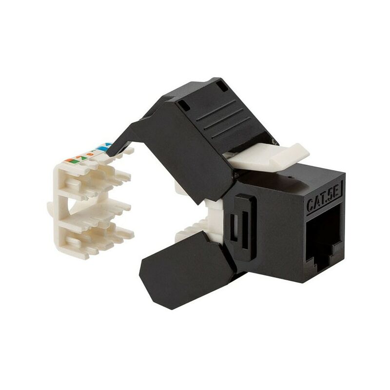 foto del prodotto presa verticale fanton rj45 cat.5e utp nera 23700
