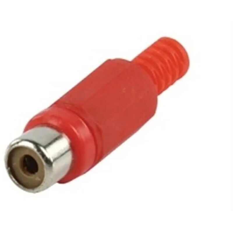foto del prodotto presa volante rca audio a saldare hi fi car rosso 10 pezzi